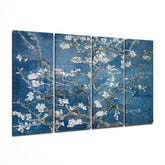 Sakura 4 Pieces Mega Glass Wall Art (59"x36") | Insigne Art Design.
